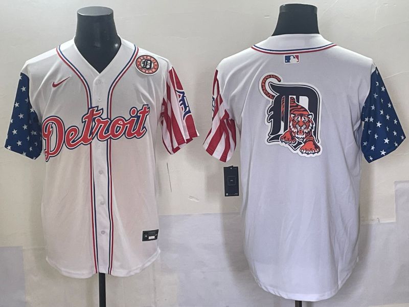 Men 2025 Detroit Tigers Blank White a generation of national flags Joint Name Nike MLB Jersey style 5